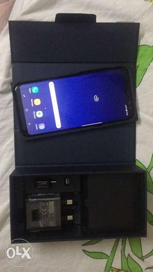 Samsung S8 plus + Black 64 GB Dual sim 9 months
