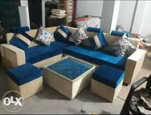 Sofa set Blue And White brand new manufacture TLD Furniture