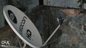 Videocon d2h dish with hd set top box and remote