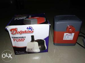 Gray And Red Dolphins Submersible Pump With Box