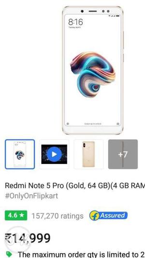 MI redmi note5 pro 2 phones available, black and