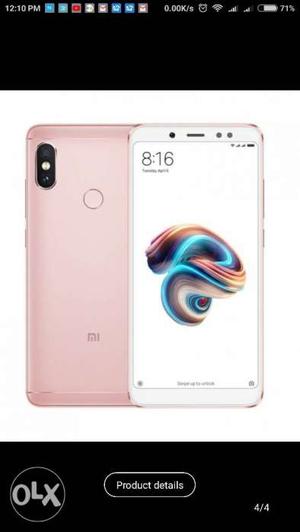 Mi note 5 pro box pack black rose gold and gold