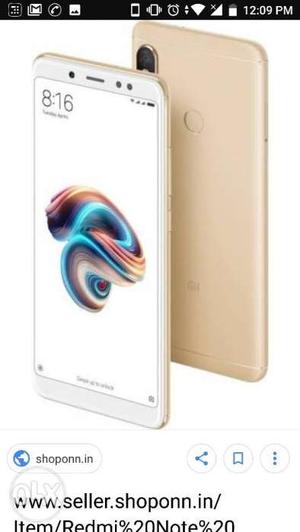 Mi note 5 pro gold colour 64 gb box packed sealed