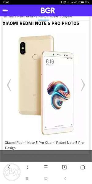 Note 5 pro mi...gold 64 GB..3 days old with 2