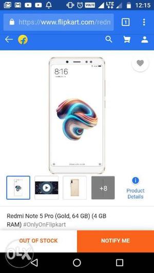 Redmi Note 5 Pro (GOLD) Sealed pack..Fully new