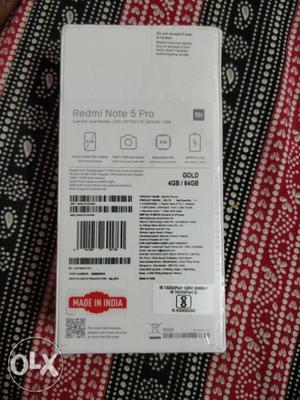 Redmi Note 5 Pro Gold Seal Packed Urget Sale Call