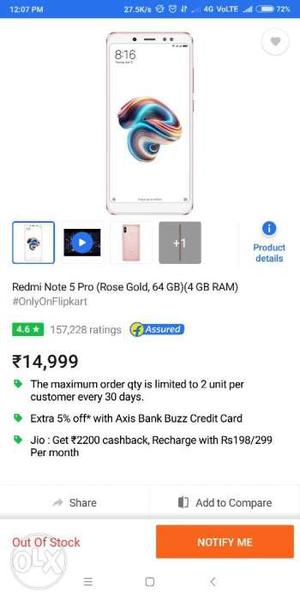 Redmi Note 5 Pro just 2 months old