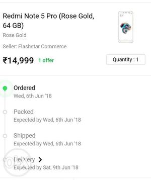 Redmi Note 5 pro rose gold 64 gb/ 4gb