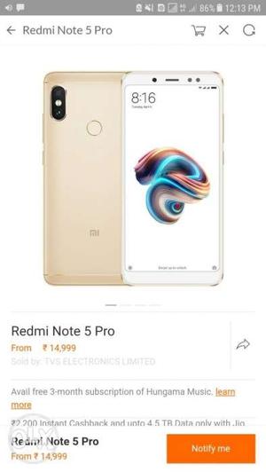 Redmi note 5 pro 4gb 64gb Box pack comming in 2 3
