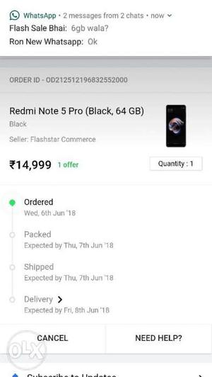 Redmi note 5 pro black color 4 gb 64gb variant