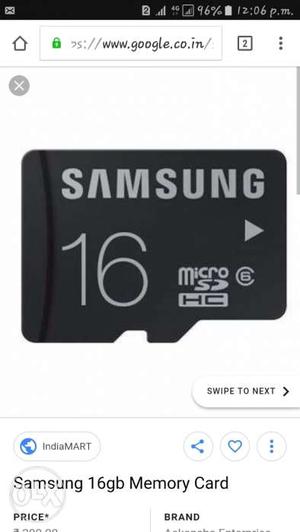 Samsung 16 gm memory card