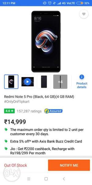 Sealed Pack, Redmi Note 5 Pro