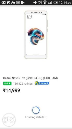 Sealed box Redmi note 5 pro (gold) 4gb ram,64gb Delivery by