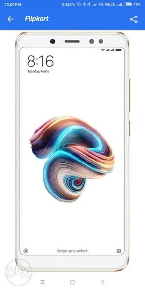 Sealed pack Note 5 pro 4 gb 64 g Gold colour