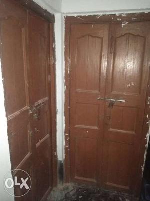 3 pair of new teak wooden double doors without