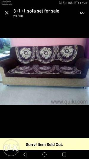 3+1+1 sofa set in very good condition