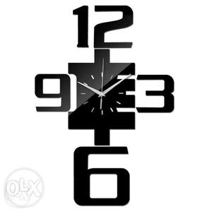 Acrylic wall clock black and white any colors