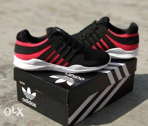 Black-and-red Adidas Running Shoes