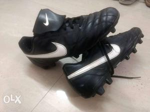Black original football shoes