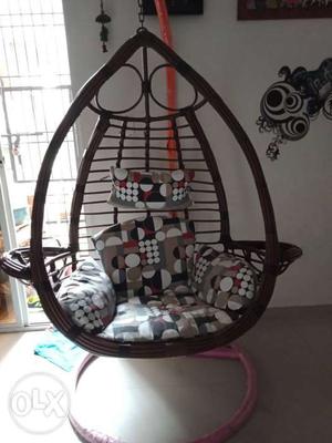 Brown Rattan Egg Chair