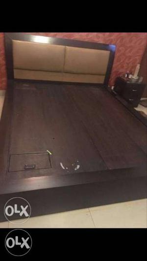 Brown Wooden Bed Frame