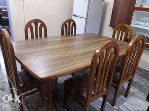 Dinning table with chairs teak wood