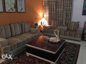 Furniture Set - Sofa (seater) + Carpet + Center Table