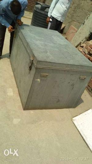 Gray Wooden 2-drawer Chest