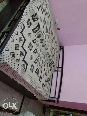 Iron double bed divan with mattress