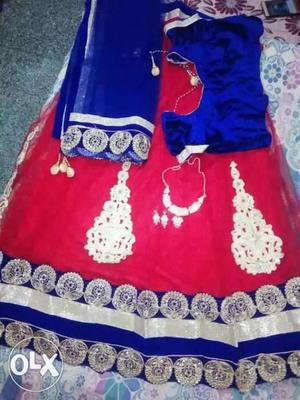 Lehenga and necklace set for sale