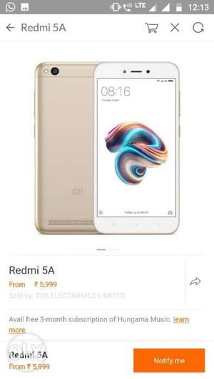 Mi 5A sealed packed, 3 gb 32 gb