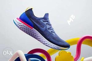 Pair Of BRAND NEW Blue-and-white Nike Running Shoes