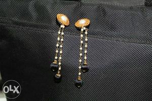 Pair Of Gold-colored Drop Earrings