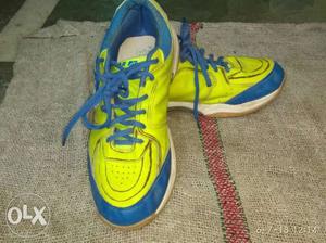 Pair of running and badminton shoe of colour