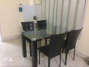 Rectangular Table With Four Chairs Dining Set