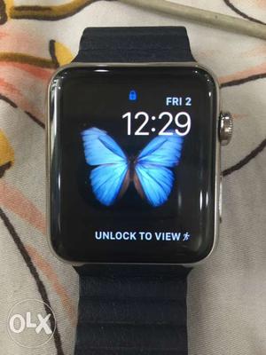 Apple Watch 1 - 42 mm Steel Retina Display Blue Leather