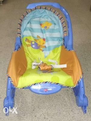 Baby's Blue And Yellow Rocker, makes baby sleep easily
