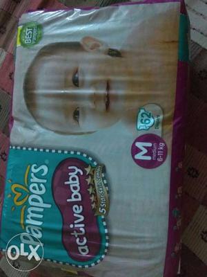 Baby's Pampers Diaper Pack, 62 diapers pack,