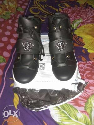 Black Leather Boots With Box