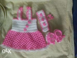 Crochet Frocks for Girl Babies-Available in different colors