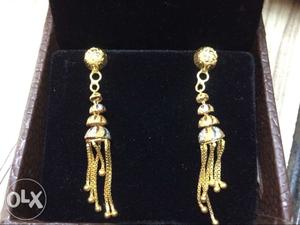 Gold earings 23kt Highly scintilating jewellery