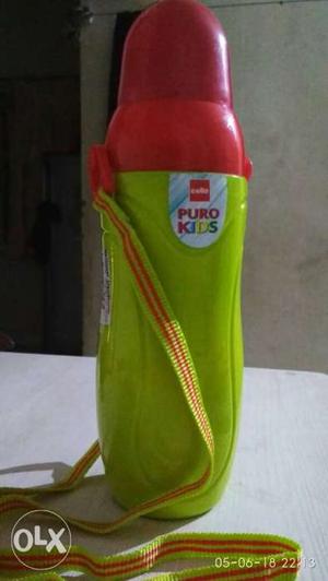 Green And Red Puro Kids Reusable Water Bottle aek var pan