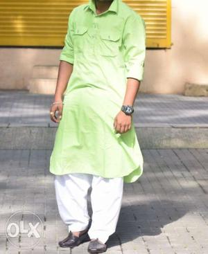 Green Colour Pathani