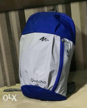 Grey And Blue Quecha Backpack