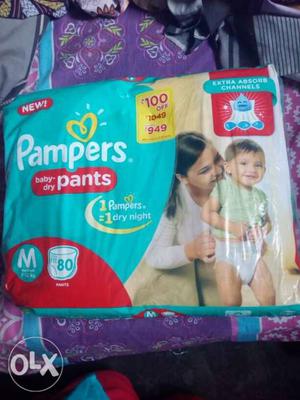 New pampers pants medium size 80 peaces... Expiry after 