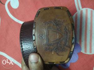 Original Hidisen Guinune leather belt, Size 40, 3