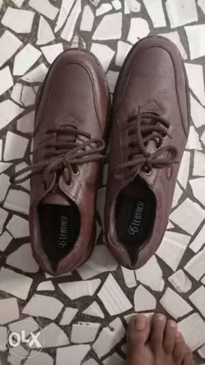 Pair Of Brown Leather Shoes
