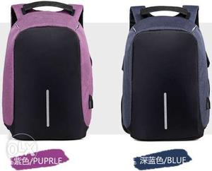 Pink And Blue Backpacks
