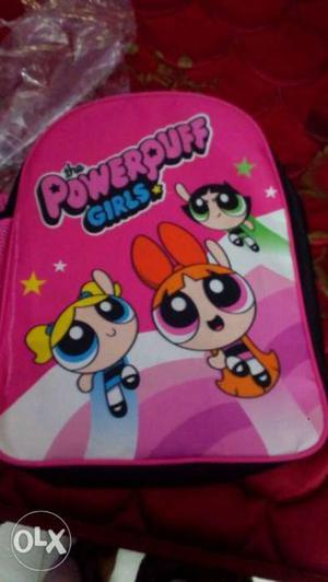 Pink, White And Blue Powerpuff Girls Backpack