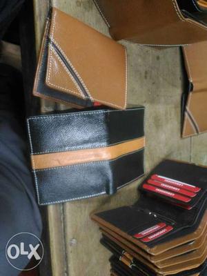 Pure leather wallets.. 1st hand with maany